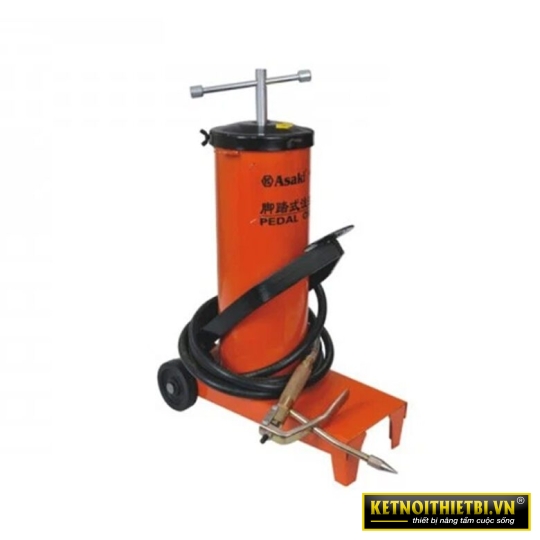Bình bơm mỡ đạp chân 8L ống nano 8L Asaki AK-1008