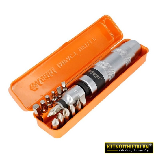 Bộ tua vít đóng (thép chrome vanadium) 13 mũi Asaki AK-7192