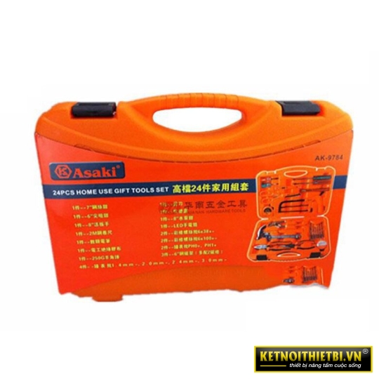 Bộ dụng cụ gia đình 24 chi tiết Asaki AK-9784