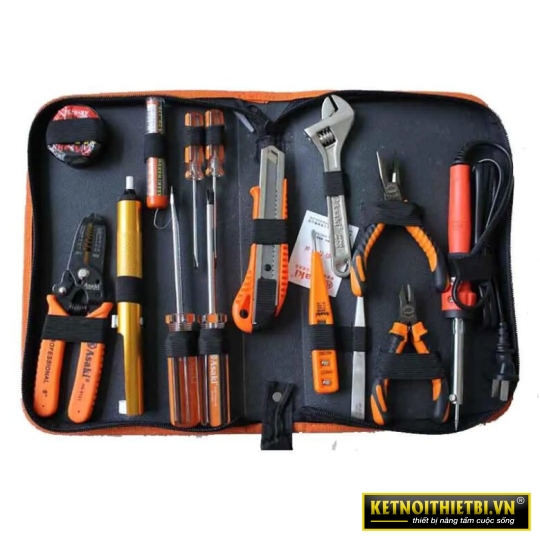 Bộ dụng cụ sửa chữa điện tử 15 chi tiết Asaki AK-9830