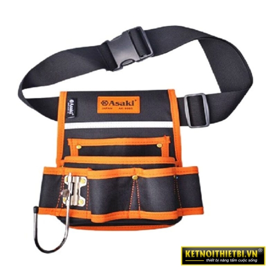Túi đeo thắt lưng đựng đồ nghề chống thủng 7 ngăn Asaki AK-9985