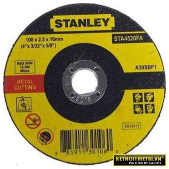 Đá cắt sắt 100 x 3 x 16mm Stanley STA4520