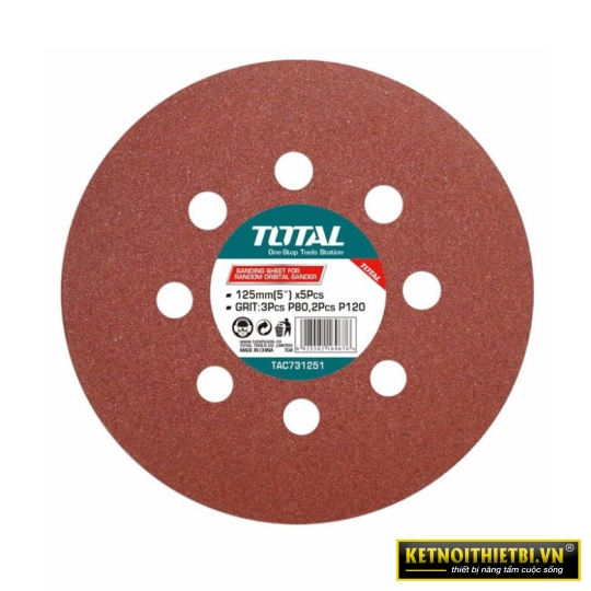 Giấy nhám tròn 125mm Total TAC731251