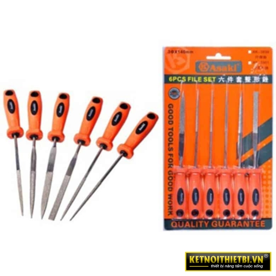 Bộ giũa kim cương mini 6 cây  3mm x 140mm Asaki AK-3901