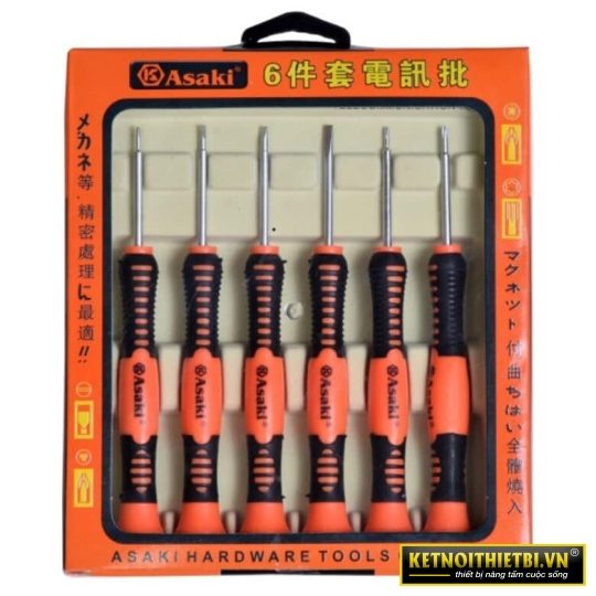 Bộ tua vít viễn thông 6 cây Asaki AK-9074
