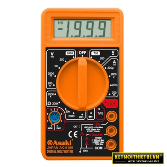 Đồng hồ đo điện vạn năng 3½ Digit LCD Asaki AK-9180