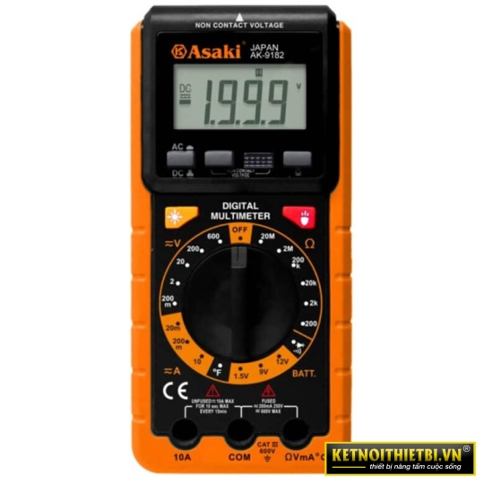 Đồng hồ đo điện vạn năng cao cấp 3½ Digit LCD Asaki AK-9182