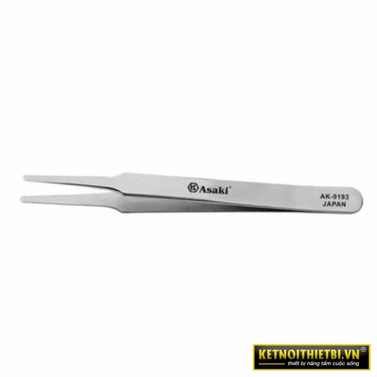 Nhíp inox gắp linh kiện mũi bằng 120 x 9 x 2mm Asaki AK-9193