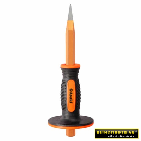 Đục sắt có tay chắn 16 x 300mm (mũi nhọn) Asaki AK-9643