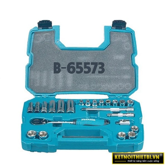 Bộ cần siết tự động & đầu tuýp 3/8&#8221; 23 chi tiết Makita B-65573