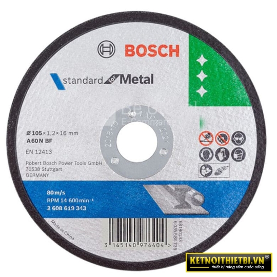 Đá cắt sắt 105&#215;1.2x16mm Bosch 2608619343
