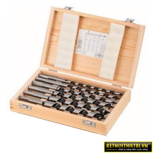 Bộ mũi khoan gỗ xoắn ốc 6 mũi Bosch 2607019322