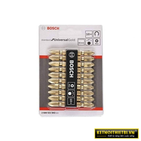Bộ mũi vặn vít ngắn 10 cây Bosch 2608521042