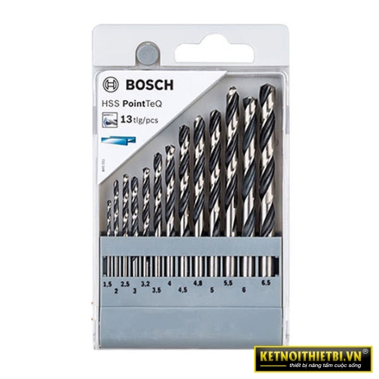 Bộ mũi khoan HSS (13 mũi) 1.5-6.5mm Bosch 2608577349