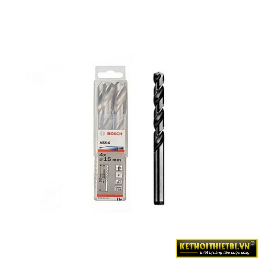 Mũi khoan sắt HSS-G 15mm (hộp 4 mũi) Bosch 2608585594