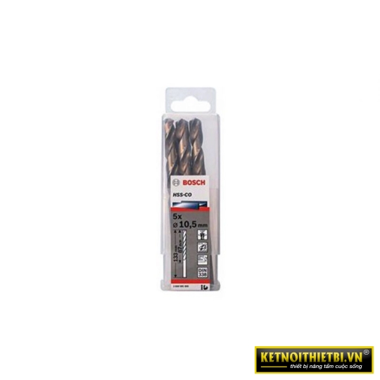 Mũi khoan INOX HSS-Co 10.5mm (hộp 5 mũi) Bosch 2608585900