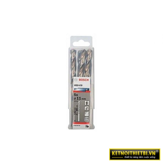 Mũi khoan INOX HSS-Co 11mm (hộp 5 mũi) Bosch 2608585901