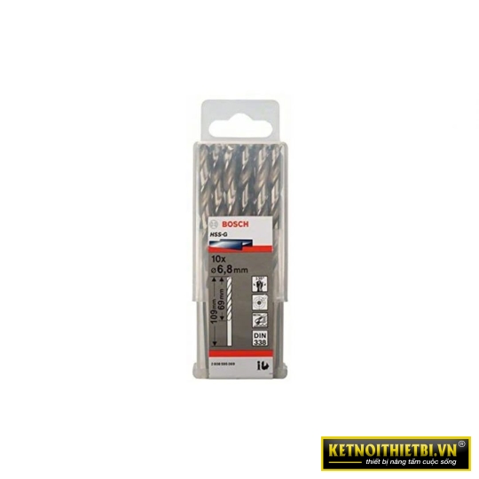 Mũi khoan sắt HSS-G 6.8mm (hộp 10 mũi) Bosch 2608595069