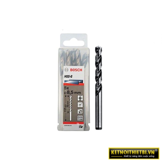 Mũi khoan sắt HSS-G 8.5mm (hộp 5 mũi) Bosch 2608595073