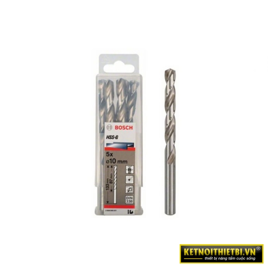 Mũi khoan sắt HSS-G 10.0mm (hộp 5 mũi) Bosch 2608595077