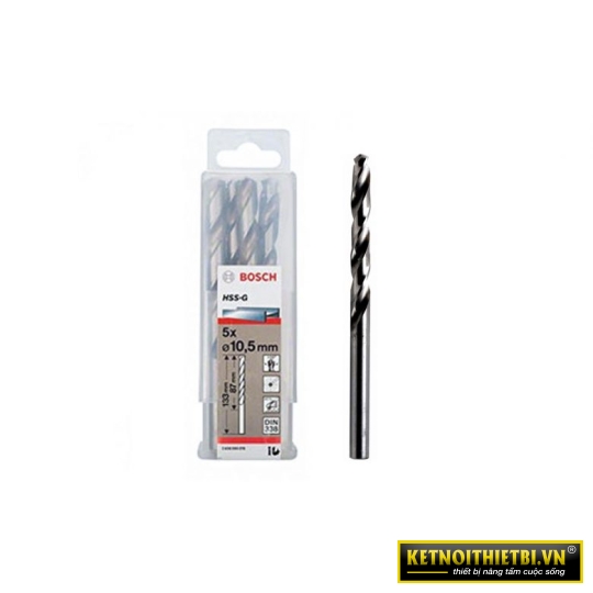Mũi khoan sắt HSS-G 10.5mm (hộp 5 mũi) Bosch 2608595078