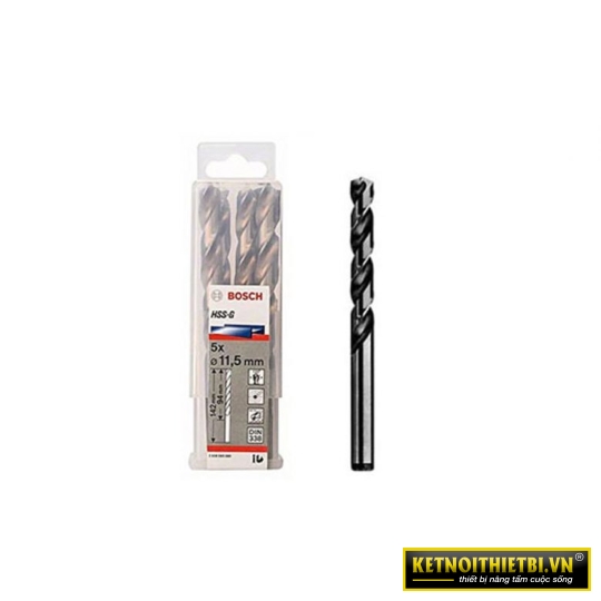 Mũi khoan sắt HSS-G 11.5mm (hộp 5 mũi) Bosch 2608595080