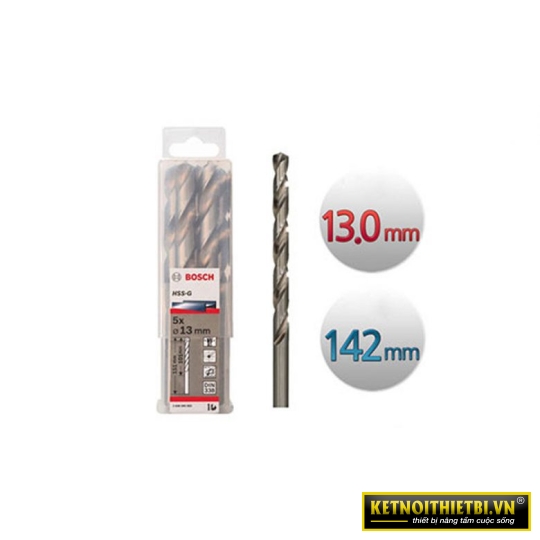 Mũi khoan sắt HSS-G 13.0mm (hộp 5 mũi) Bosch 2608595083