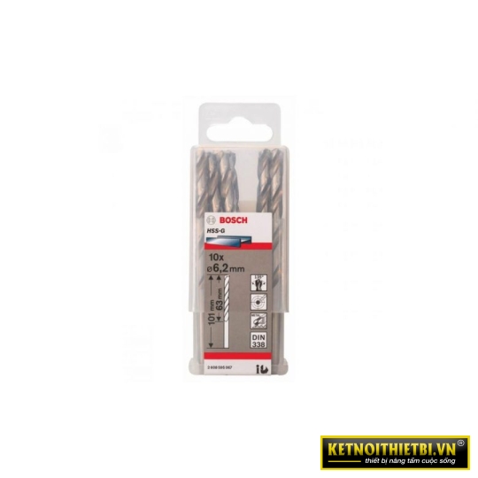 Mũi khoan sắt HSS-G 6.7mm (hộp 10 mũi) Bosch 2608595336