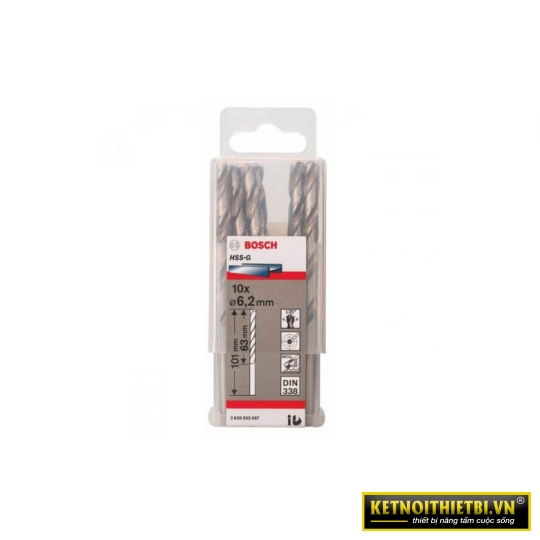 Mũi khoan sắt HSS-G 7.2mm (hộp 10 mũi) Bosch 2608595337