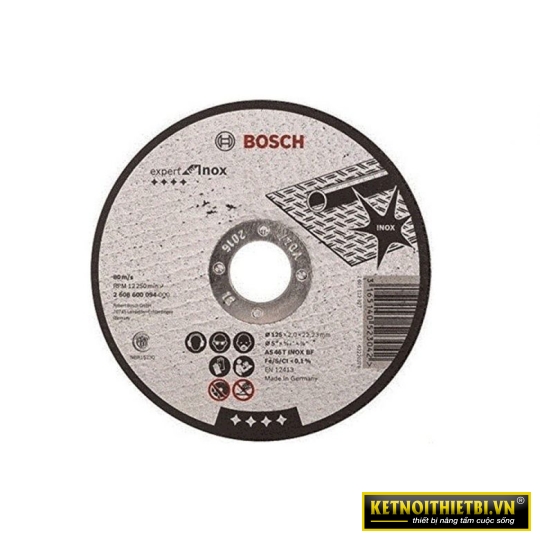Đá cắt inox 125x2x22.2mm Bosch 2608600094
