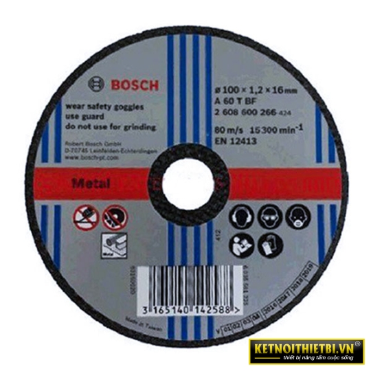 Đá cắt sắt 100mm Bosch 2608600266