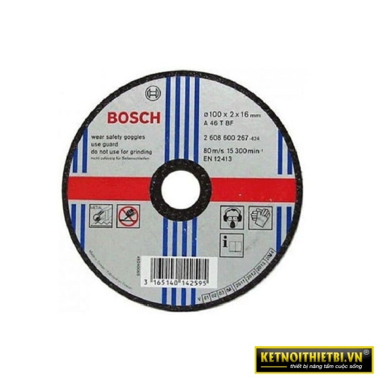 Đá cắt sắt 100x2x16mm Bosch 2608600267