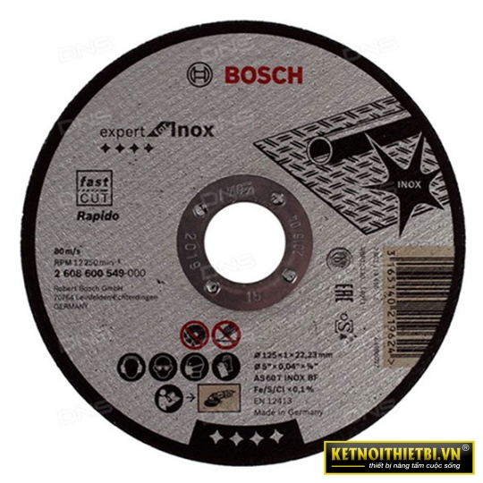 Đá cắt inox 125mm Bosch 2608600549