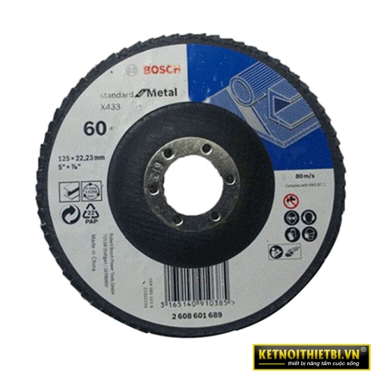 Đĩa nhám xếp Alox P40 Ø125mm Bosch 2608601688