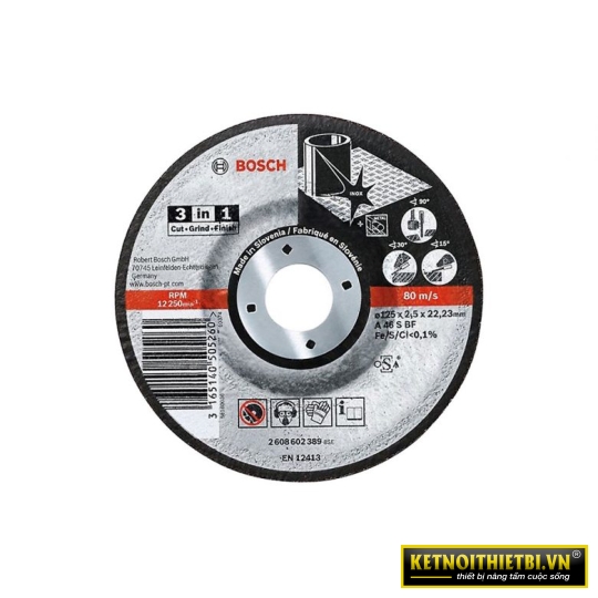 Đá cắt mài 3 trong 1 125&#215;2.5&#215;22.3mm Bosch 2608602389