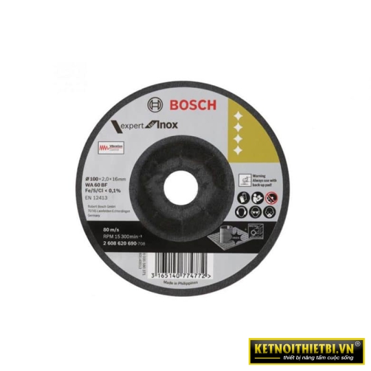 Đá mài inox linh hoạt 100x2x16mm Bosch 2608620690