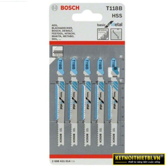 Lưỡi cưa lọng T 118 B &#8211; Sắt 5 lưỡi Bosch 2608631014