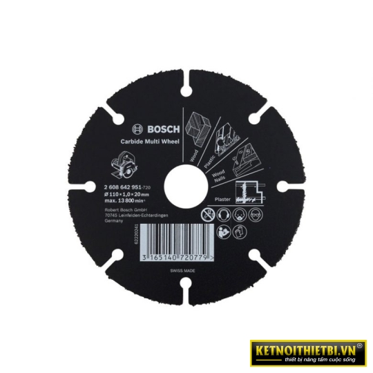 Lưỡi cưa đa năng 110&#215;20/16&#215;1.0mm Bosch 2608643066