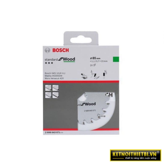 Lưỡi cưa gỗ T20 85x15mm Bosch 2608643071