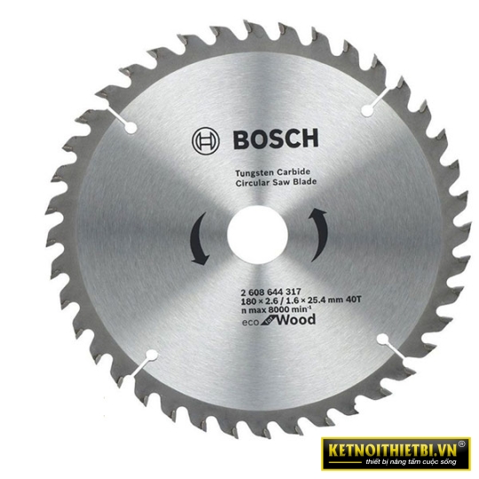 Lưỡi cưa gỗ 180&#215;25.4mm T40 Bosch 2608644317