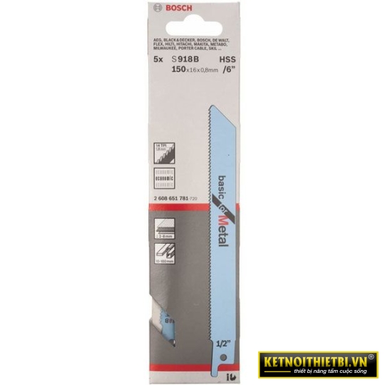 Lưỡi cưa kiếm S 918 BF &#8211; Sắt 5 lưỡi Bosch 2608651781