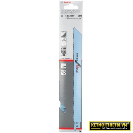 Lưỡi cưa kiếm S 1122 BF-Sắt (bộ 5 lưỡi) Bosch 2608656019