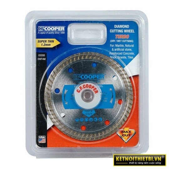 Lưỡi cắt kim cương Turbo 105&#215;1.2x20mm CFCooper DWT4M