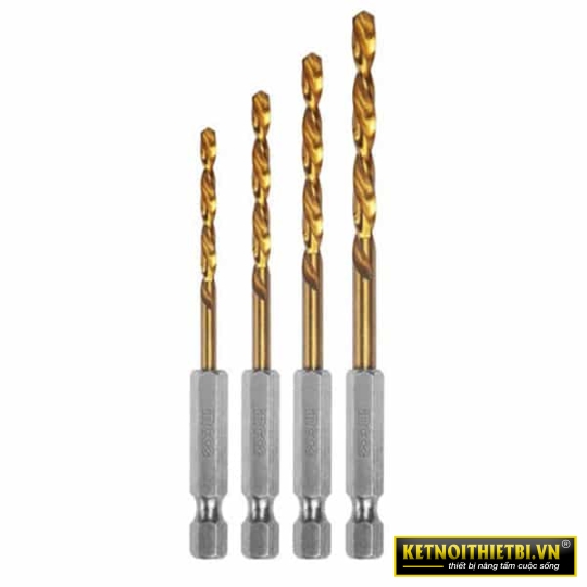 Bộ 4 Mũi Khoan Kim Loại Hss INGCO AKD1402