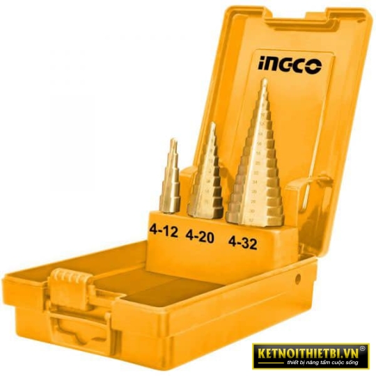 Bộ 3 mũi khoan chóp nón INGCO AKSDS0301