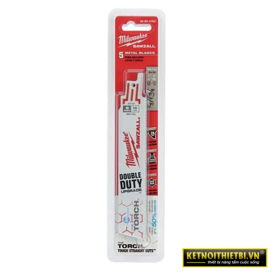 Lưỡi Cưa kiếm sắt TORCH T14-152.4mm (Bộ 5 lưỡi)  Milwaukee - 48-00-4782