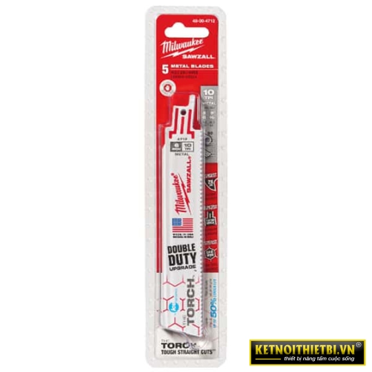 Lưỡi Cưa kiếm sắt TORCH T10-152.4mm (Bộ 5 lưỡi)  Milwaukee - 48-00-4712