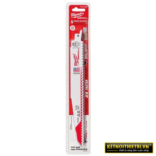 Lưỡi Cưa kiếm gỗ AX T5-225.36mm (Bộ 5 lưỡi)  Milwaukee - 48-00-5026