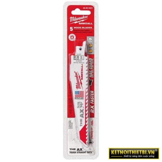 Lưỡi Cưa kiếm gỗ AX T5-150.24mm (Bộ 5 lưỡi)  Milwaukee - 48-00-5021