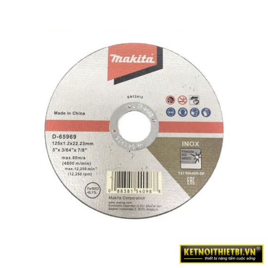 Đá cắt inox mỏng 125&#215;1.2&#215;22.23 Makita D-65969